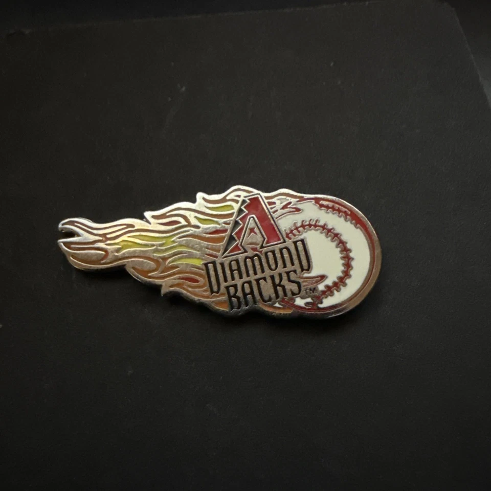 Arizona Diamondbacks Flaming Baseball Logo MLB Baseball Lapel Pin New MORE - Image 1 of 1
