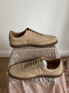 TED BAKER Evernn Men's Trainers UK 10 EU44 Camel Leather Gumsole Sneakers NEW - Picture 1 of 22