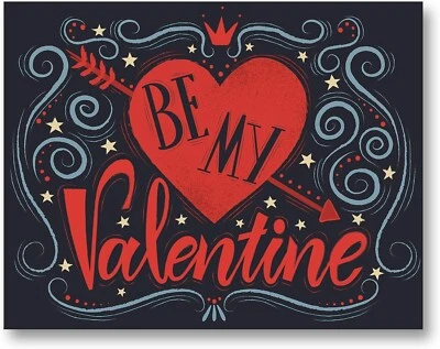 Large Be My Valentine Card-Blank Inside with White Envelope-11.75"x9" - Image 1 of 4
