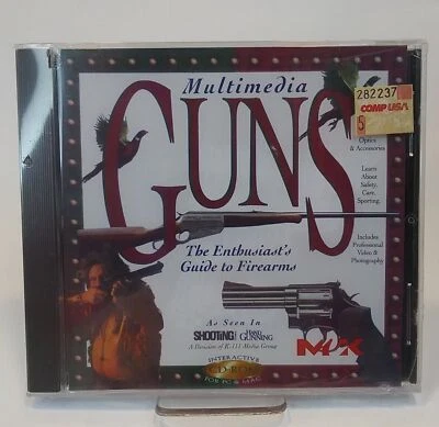 Multimedia Guns PC CD-ROM Windows 3.1 95 & MAC Computer Software 1996 New Sealed - Image 1 of 2