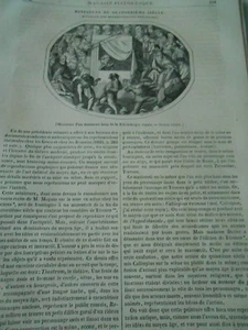 Miniature du Quatorzième Siècle  Gravure Old Print 1842 - Imagen 1 de 1