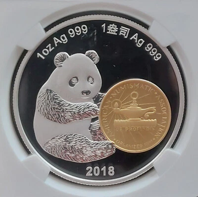 CHINA 2018 Silver Proof 1oz Coin PHILADELPHIA ANA World Fair Money NGC GEM PROOF - Image 1 of 4