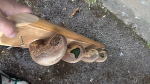 Hand Made Coat Hook With Hockey Stick - Picture 1 of 4