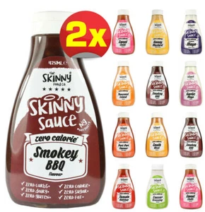 2 x Skinny Foods Zero Calorie Skinny Sauce Carb Free Fat Free Sugar Free 425ml - Picture 1 of 1