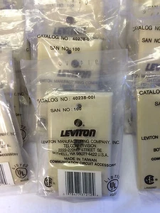 New Leviton 40238-001 Phone/Jack Wall Plate - Lot of 12 - Picture 1 of 3