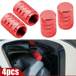 4pcs Aluminium Car Wheel Tyre Valve Stems Air Dust Cover Screw Cap Accessories - Picture 1 of 8
