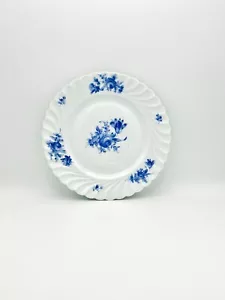 "Plato de cena Haviland Estrasburgo 10 3/8"" Limoges azul floral rosa peonía" - Imagen 1 de 4