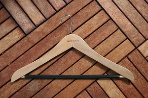 10pz Appendiabiti con asta per pantaloni in legno - Foto 1 di 1