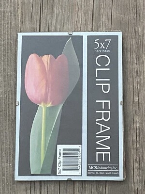 Vtg MCS Industries, Inc. Metal Clips 5x7-in Borderless Wall-Hanging Glass Frame - Image 1 of 2