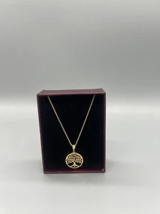 18 Karat (750) Echtgold Halskette mit Baum des Lebens Anhänger - Bild 1 von 6