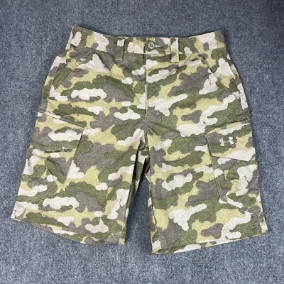 Pantalones Cortos Under Armour Cargo Tech 32 Verde Camuflaje Caza Poliéster Ripstop Para Hombre Foto 1 de 4