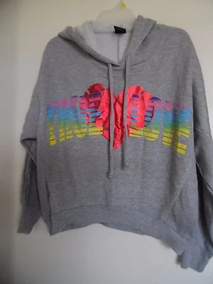 Junior's Hard Candy M (7-9) Gris "True Love" Sudadera con Capucha Pullover Sudadera Chaqueta Foto 1 de 3