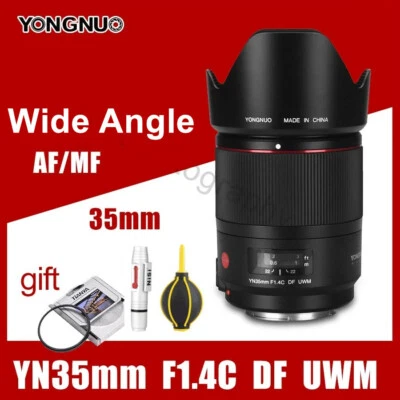 YONGNUO YN35mm F1.4C DF UWM Ultrasonic Wave Motor Wide Angle Lens For Canon  - Image 1 of 4