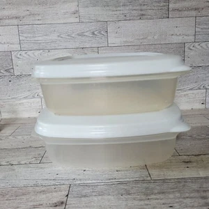 Contenedor de almacenamiento de colección Rubbermaid SERVIN SAVER PLUS #B cuadrado 2,1 cuartos de galón blanco con tapa EZ - Imagen 1 de 15