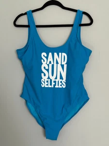 NO BOUNDARIES WOMEN'S ONE-PIECE SWIMSUIT. SIZE: XL(15-17) BLUE SWIMWEAR - Picture 1 of 4