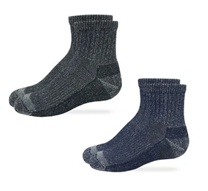 Wrangler Youth Boys Full Cushion Mini Crew Quarter Socks 2 Pair Pack - Picture 1 of 4