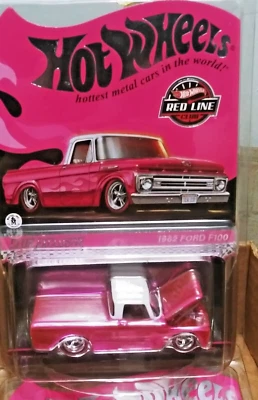 风火轮 37th LA Convention RLC 独家粉红色 1962 福特 F100 现货 FASTSHIP — 第 1/4 张图片