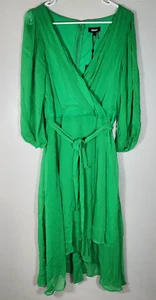 DKNY 3/4 Sleeves Faux Wrap Midi Dress Women's Plus SIze 16 - Picture 1 of 13