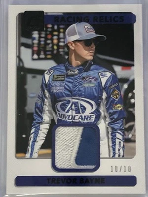 Trevor Bayne /10 Racing Relics Patch #RR-TB 10/10 2018 Panini Racing NASCAR - Image 1 of 2