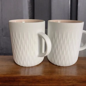 Nespresso X Fusalp 380mL WHITE PORCELAIN COFFEE MUG / CUP / TUMBLER Set Of 2 - Picture 1 of 7