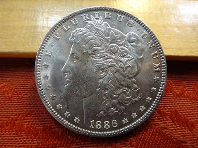 Dólar de plata Morgan de los Estados Unidos 1886 lote de $1 A - sin precio base - envío y devolución gratuitos EE. UU. Foto 1 de 3