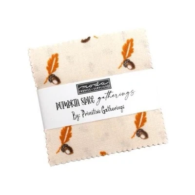 Moda Pumpkin Spice By Primitive Gatherings Mini Charm Pack Autumn Fall Fabric - Image 1 of 4