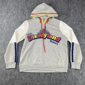 Disneyland Resort Hoodie Mens Medium Gray White Pullover Park Disney 1955 Castle - Picture 1 of 7