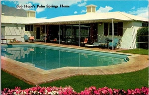 Cartolina Bob Hope's Palm Springs California casa e piscina - Foto 1 di 2