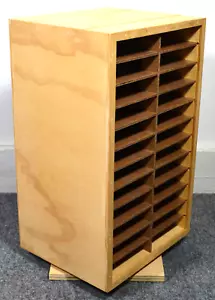 New Handmade wooden craft/parts organizer. Two sided w/48 compartments-swivels! - Picture 1 of 9