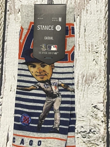 Stance Javier Baez Socks Size Medium Big Head Chicago Cubs  Men's Size 6-8.5MLB Cover
