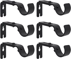 Adjustable Curtain Rod Bracket, Fits up to 1 Inch Curtain Rod, Set of 6 Holder - Picture 1 of 11