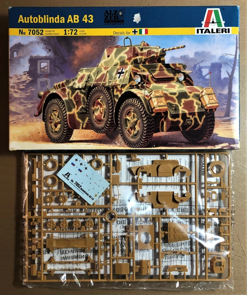 ITALERI 7052 - AUTOBLINDA AB 43 - 1/72 PLASTIC KIT  - Immagine 1 di 1