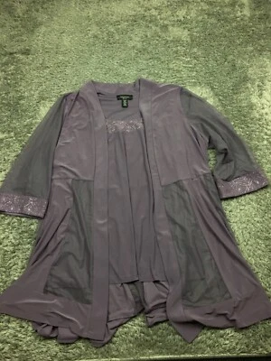 Blusa Chaqueta Combo R&M Richards Mujer Talla 18W Plumero Transparente Foto 1 de 4