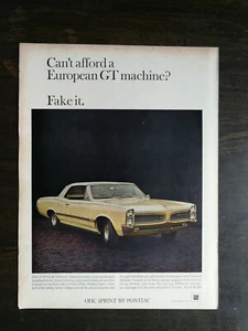 Vintage 1966 Pontiac ONC Sprint Full Page Original Ad - Picture 1 of 1