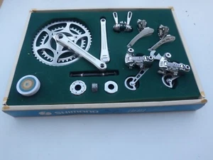 GRUPO COMPLETO SHIMANO SERIE 600 MUY TEMPRANA EN VITRINAS - NOS - RARO - Imagen 1 de 22