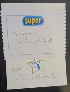 (2) Thomas Cech Autographed Cards Nobel Prize in Chemistry - Picture 1 of 1