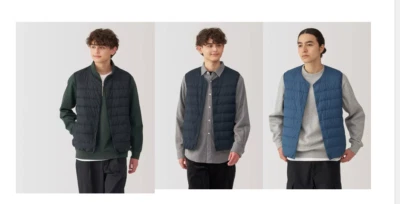 Chaleco de Plumón MUJI Sin Cuello XS-XXL Embalable Ligero Antiestático Hombres Nuevo con Etiquetas Foto 1 de 4