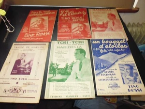 Lot de 6 partitions chanson de Tino Rossi - Imagen 1 de 20