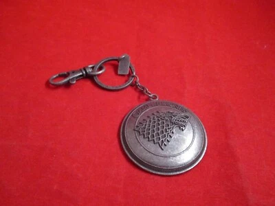 Portachiavi promozionale Game of Thrones House of Stark Direwolf Shield HBO - Immagine 1 di 3