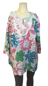 Nuevo con etiquetas Top Talbots Mujer Manga 3/4 100% Algodón Talla 3X - Imagen 1 de 19