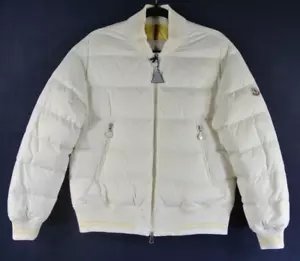 NEW Moncler Argo Padded Bomber in White SZ 1 #DC357 - Picture 1 of 12