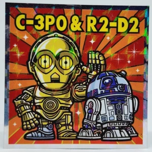 C-3PO R2-D2  STAR WARS wafer LOTTE Sticker No.9 Anime Japanese From Japan F/S - Picture 1 of 11