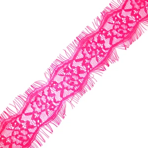 6cm X 3m Hot Pink Lace Ribbon Trim Edging Scalloped Sewing - Picture 1 of 1
