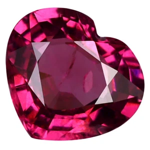 1.03 ct Terrific Heart Cut (7 x 6 mm) Tanzania Purplish Pink Rhodolite Garnet - Picture 1 of 1