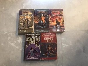 5 Book Lot- Dragonlance Legends 1-3 By Margaret Weis + Kings Test-Rose Of Proph - Picture 1 of 6