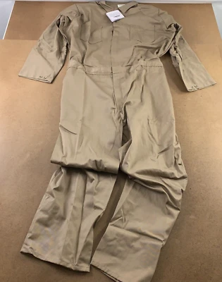 Lakeland Men's Size 2X Khaki Flame Resistant Cotton Work Coverall NC070FRC20 New - Image 1 of 4