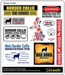 Auto Aufkleber Sticker BORDER COLLIE COLLECTION DOG Sammlung reflex SIVIWONDER - Bild 1 von 1
