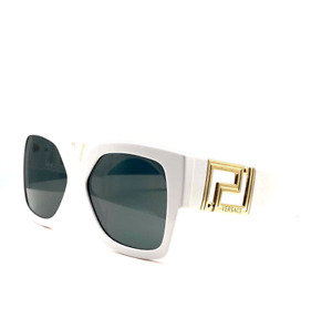 Versace VE4402 314/87 White/Dark Gray Full-Rim Square Women's Sunglasses