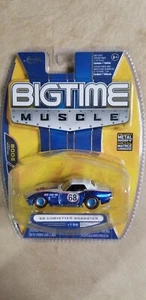 Jada Bigtime Muscle 1:64 scale '68 Corvette Roadster- Blue and White - Picture 1 of 1