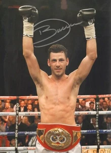 DARREN BARKER - IBF Boxing Champion - PERSONALLY HAND SIGNED 12x16" PHOTOGRAPH - Picture 1 of 2